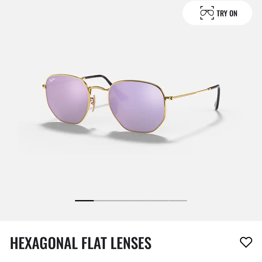 Ray ban mirrored hexagonal sunglasses